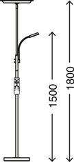 BRILONER BRILONER LED nepřímé osvětlení se čtecí lampou, noční světlo, časovač, vypínač, stmívatelné BRILO 1341-022