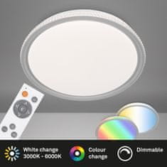 BRILONER BRILONER CCT RGB LED stropní svítidlo, pr. 50 cm, 40 W, šedá BRILO 3503-014