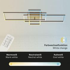 BRILONER BRILONER CCT LED nástěnné a stropní svítidlo, 110 cm, 51 W, 5500 lm, zlatá-hnědá BRILO 3156-017