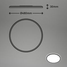 BRILONER BRILONER Ultraploché svítidlo LED panel, pr.48 cm, LED, 30 W, 3500 lm, černá BRILO 3428-015