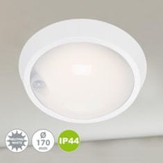 BRILONER BRILONER LED venkovní svítidlo s čidlem, pr. 17 cm, 12 W, bílé IP44 BRILO 3352-016