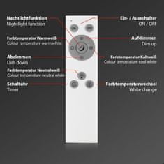 BRILONER BRILONER Ultraploché CCT svítidlo LED panel, pr.48 cm, LED, 31 W, 3500 lm, černá BRILO 3728-015