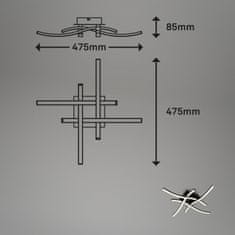 BRILONER BRILONER LED nástěnné a stropní svítidlo, 47,5 cm, 14,4 W, 350 lm, černá BRILO 3677-045