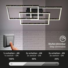 BRILONER BRILONER LED stropní svítidlo, 52 cm 57 W, 5700 lm, černá BRILO 3752-015