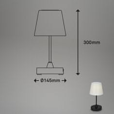 BRILONER BRILONER LED venkovní stolní lampa s dotykovým vypínačem, pr.30 cm, LED modul, 3 W, 340 Lm, černá IP44 BRILO 7032-415