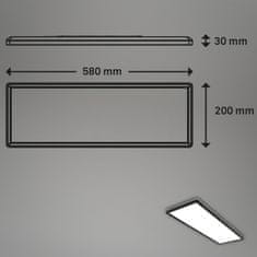 BRILONER BRILONER Ultraplochý LED panel s přímým a nepřímým osvětlením, 29,3 cm, LED, 22 W, 3000 lm, černá BRILO 7402-415