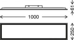 BRILONER BRILONER CCT svítidlo LED panel, 100 cm, 24 W, 2600 lm, černá BRILO 7167-015