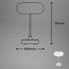 BRILONER BRILONER LED bateriové stolní svítidlo pr.12,5 cm, LED modul, 3W, 350 lm, matný chrom IP44 BRILO 7440-014