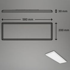 BRILONER BRILONER Ultraplochý LED panel s přímým a nepřímým osvětlením, 58 cm, LED, 22 W, 3000 lm, bílé BRILO 7402-416