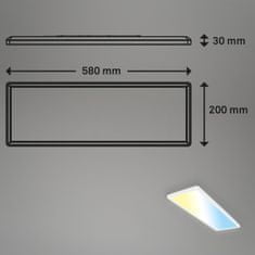 BRILONER BRILONER Ultraploché CCT svítidlo LED panel, 29,3 cm, LED, 23 W, 3000 lm, bílé BRILO 7403-016