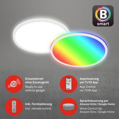 BRILONER BRILONER B smart RGB/W-svítidlo LED panel, pr. 42 cm, 22 W, 2700 lm, bílé BRILO 7494-016