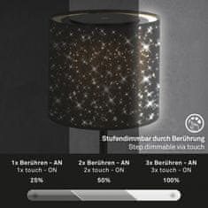 BRILONER BRILONER LED bateriové stolní svítidlo, pr.12,5 cm, LED modul, 3W, 350 lm, černá IP44 BRILO 7443-015