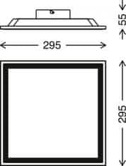 BRILONER BRILONER Svítidlo LED panel s čidlem, 29,5 cm, 1300 lm, 12 W, bílé BRILO 7187-016