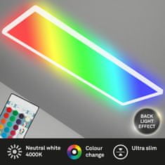 BRILONER BRILONER Ultraploché RGB/W-svítidlo LED panel s přímé a nepřímé osvětlení, 42 cm, LED, 22 W, 3000 lm, bílé BRILO 7404-016