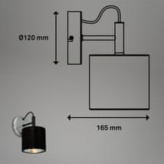 BRILONER BRILONER Textilní nástěnné svítidlo pr. 12 cm E14 max. 25W antická stříbrná BRI 2737-014