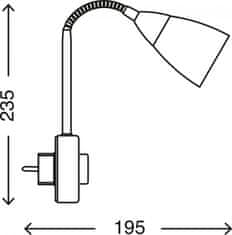 BRILONER BRILONER Flexibilní svítidlo do zásuvky 23,5 cm E14 25W matný nikl BRI 2491-012P