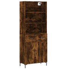 Vidaxl Skříň highboard kouřový dub 69,5 x 34 x 180 cm kompozitní dřevo