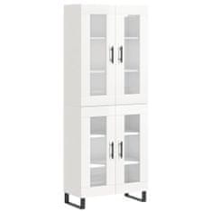 Vidaxl Skříň highboard lesklá bílá 69,5 x 34 x 180 cm kompozitní dřevo