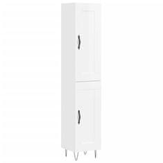 Vidaxl Skříň highboard bílá s vysokým leskem 34,5x34x180 cm kompozit