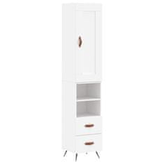 Greatstore Skříň highboard bílá 34,5 x 34 x 180 cm kompozitní dřevo