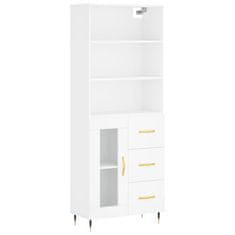 Vidaxl Skříň highboard bílá 69,5 x 34 x 180 cm kompozitní dřevo