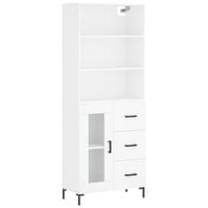 Vidaxl Skříň highboard bílá 69,5 x 34 x 180 cm kompozitní dřevo