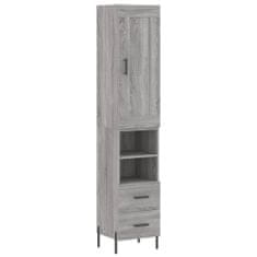 Vidaxl Skříň highboard šedá sonoma 34,5 x 34 x 180 cm kompozitní dřevo