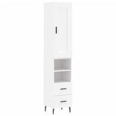 Vidaxl Skříň highboard bílá 34,5 x 34 x 180 cm kompozitní dřevo