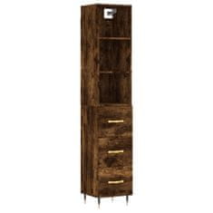 Vidaxl Skříň highboard kouřový dub 34,5 x 34 x 180 cm kompozitní dřevo