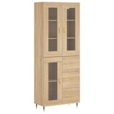 Greatstore Skříň highboard dub sonoma 69,5 x 34 x 180 cm kompozitní dřevo