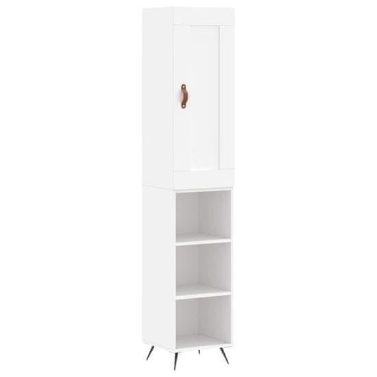 Vidaxl Skříň highboard bílá 34,5 x 34 x 180 cm kompozitní dřevo