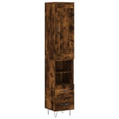 Vidaxl Skříň highboard kouřový dub 34,5 x 34 x 180 cm kompozitní dřevo