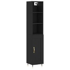 Vidaxl Skříň highboard černá 34,5 x 34 x 180 cm kompozitní dřevo