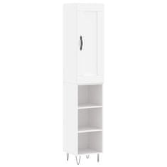 Greatstore Skříň highboard bílá 34,5 x 34 x 180 cm kompozitní dřevo