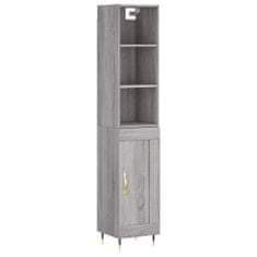 Vidaxl Skříň highboard šedá sonoma 34,5 x 34 x 180 cm kompozitní dřevo