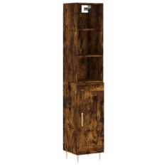 Vidaxl Skříň highboard kouřový dub 34,5 x 34 x 180 cm kompozitní dřevo