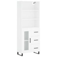 Vidaxl Skříň highboard bílá 69,5 x 34 x 180 cm kompozitní dřevo