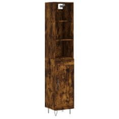 Greatstore Skříň highboard kouřový dub 34,5 x 34 x 180 cm kompozitní dřevo