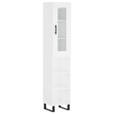 Vidaxl Skříň highboard bílá 34,5 x 34 x 180 cm kompozitní dřevo