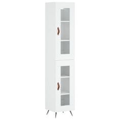 Greatstore Skříň highboard bílá 34,5 x 34 x 180 cm kompozitní dřevo