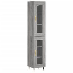 Greatstore Skříň highboard šedá sonoma 34,5 x 34 x 180 cm kompozitní dřevo