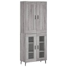 Vidaxl Skříň highboard šedá sonoma 69,5 x 34 x 180 cm kompozitní dřevo