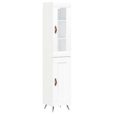 Greatstore Skříň highboard bílá 34,5 x 34 x 180 cm kompozitní dřevo