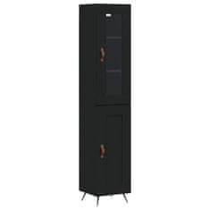 Vidaxl Skříň highboard černá 34,5 x 34 x 180 cm kompozitní dřevo