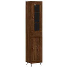 Vidaxl Skříň highboard hnědý dub 34,5 x 34 x 180 cm kompozitní dřevo