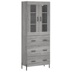 Vidaxl Skříň highboard šedá sonoma 69,5 x 34 x 180 cm kompozitní dřevo