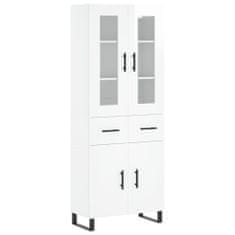 Vidaxl Skříň highboard lesklá bílá 69,5 x 34 x 180 cm kompozitní dřevo