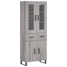 Vidaxl Skříň highboard šedá sonoma 69,5 x 34 x 180 cm kompozitní dřevo