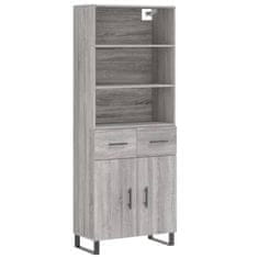 Vidaxl Skříň highboard šedá sonoma 69,5 x 34 x 180 cm kompozitní dřevo