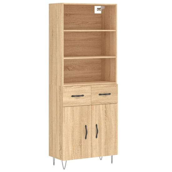 Vidaxl Skříň highboard dub sonoma 69,5 x 34 x 180 cm kompozitní dřevo